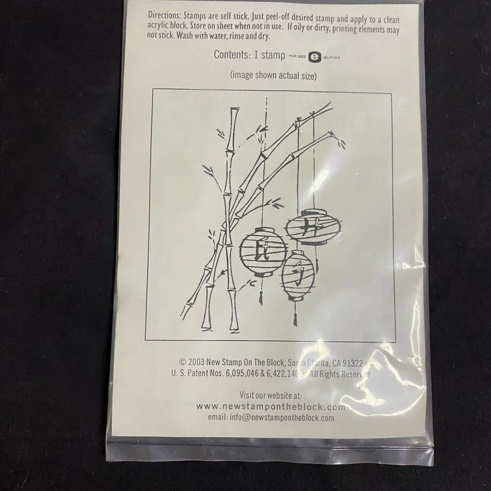 #6952 CLEAR ART SELF STICK STAMPS CHINESE ASIAN LANTERNS